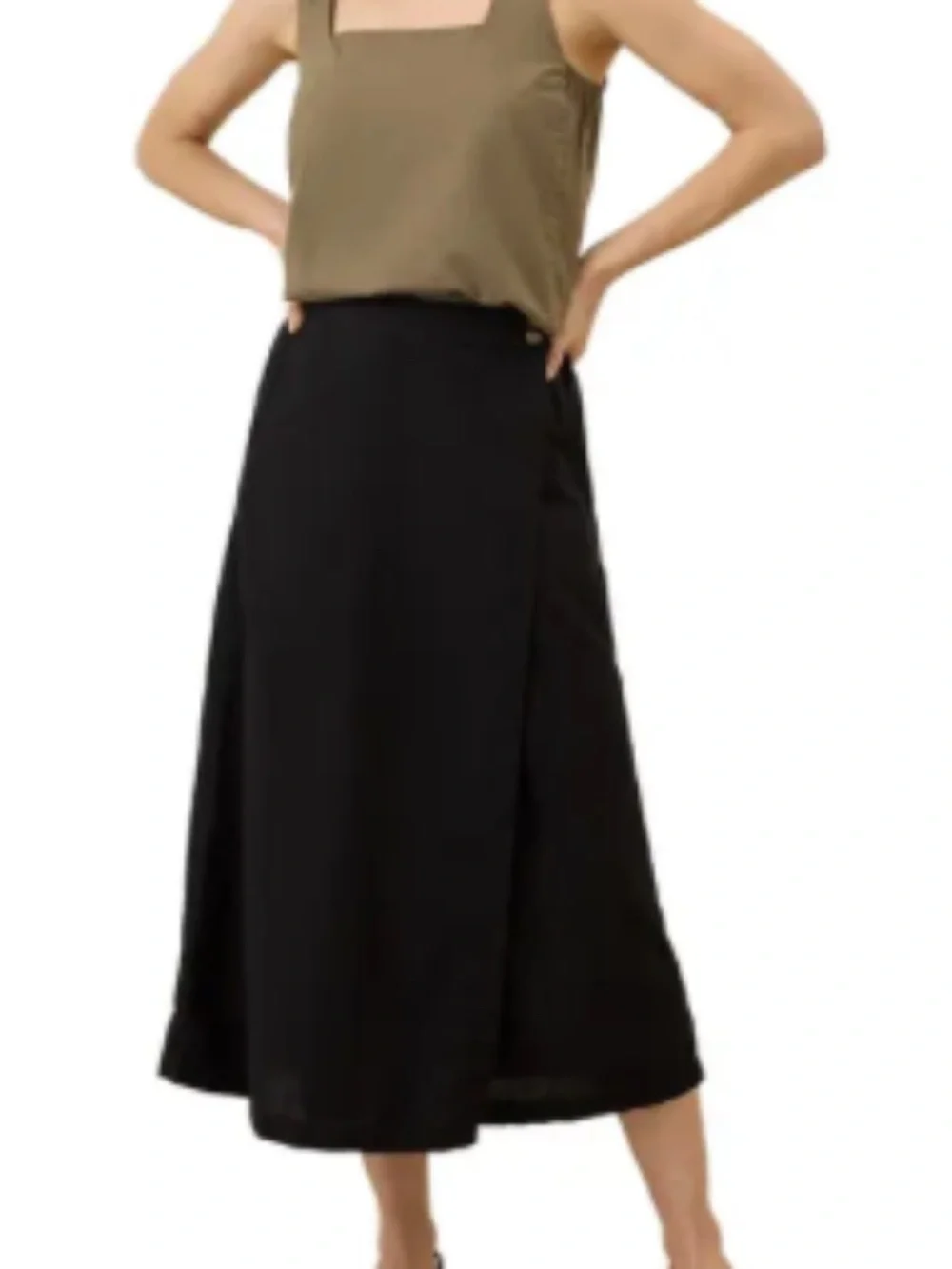Pact A-Line Midi Skirt NWT Organic Cotton - Picture 1 of 2